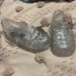 GAP Silver Sandals with Glittery Finish